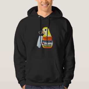 Cute Antidepressant Parrot I Yellow Monk Parakeet Hoodie