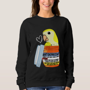 Cute Antidepressant Parrot I Yellow Monk Parakeet Sweatshirt