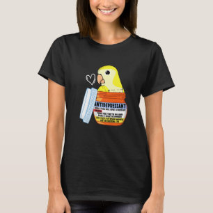 Cute Antidepressant Parrot I Yellow Monk Parakeet  T-Shirt