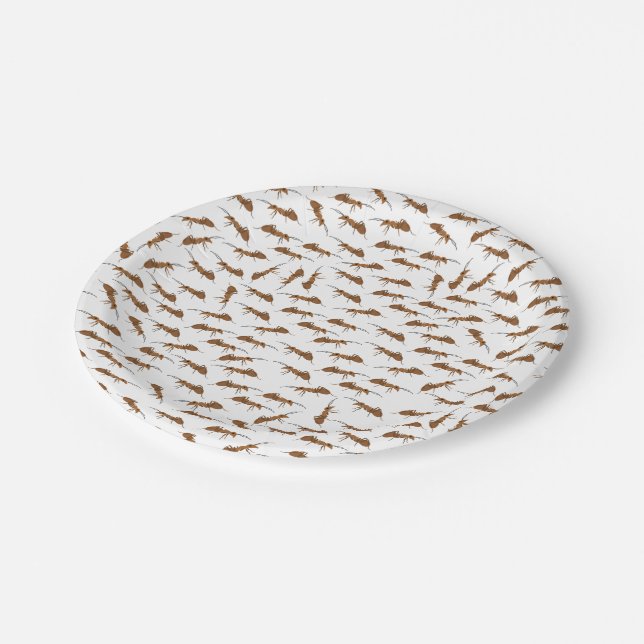 Cute Ants Pattern Paper Plate (Angled)