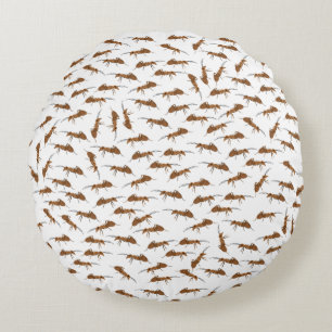 Cute Ants Pattern Round Cushion
