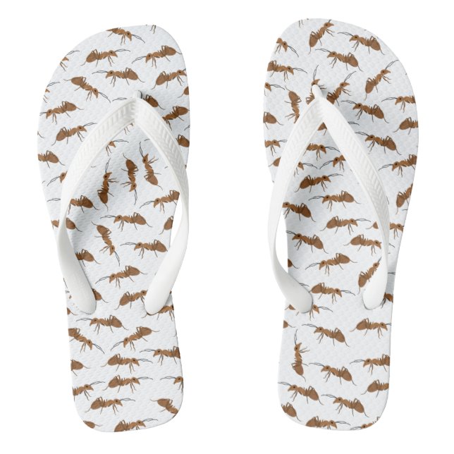 Cute Ants Pattern Thongs (Footbed)