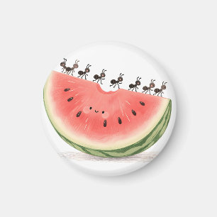 Cute Ants Watermelon Slice Magnet