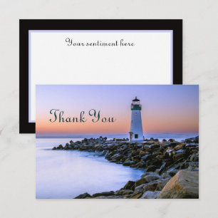 cute any purpose lighthouse thank you card