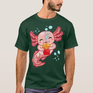 Cute Aolotl and French Fries Lover Aolotls Teen Gi T-Shirt