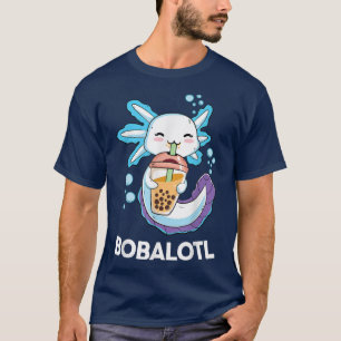Cute Aolotl Boba Bubble Tea Kawaii Anime Kids Teen T-Shirt