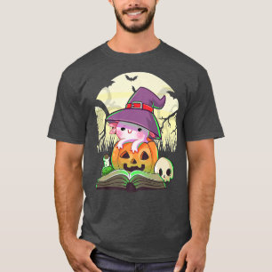 Cute Aolotl Halloween Costume Pumpkin Pastel Goth T-Shirt