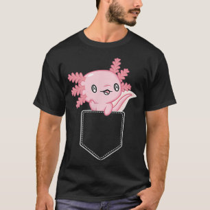 Cute Aolotl In A Pocket Funny Aolotls Amphibian Lo T-Shirt