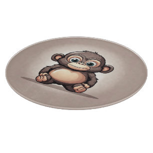 Cute ape animal cutting board