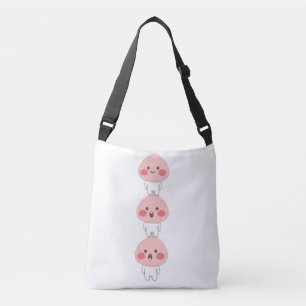 Cute apeach triplets crossbody bag