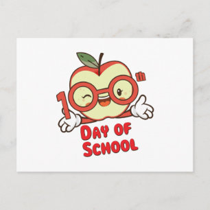 Cute Apple 100th Day Of School Funny Gifts Postcard
