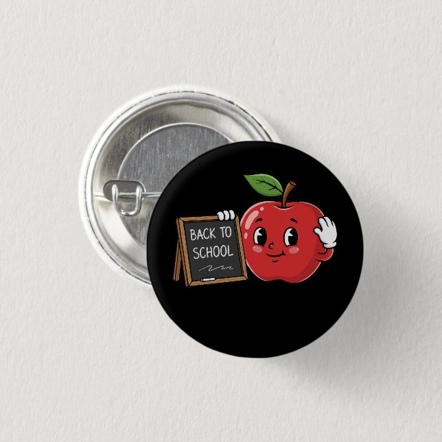 Cute Apple Back To School 3 Cm Round Badge (Front & Back)