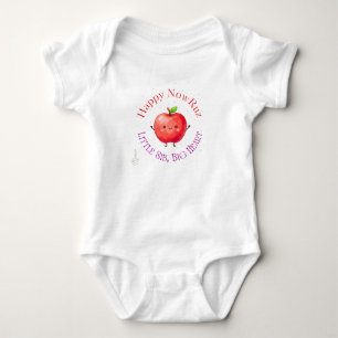 Cute Apple Character Persian New Year Nowruz  Baby Bodysuit