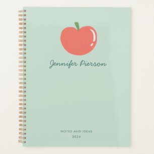 Cute Apple Custom Handwritting Name  Planner