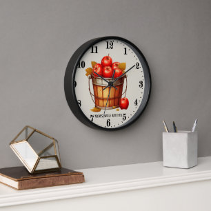 Cute apple fruit lovers kitchen  clock