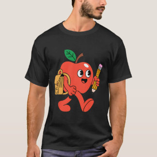 Cute Apple Going Ck To School T-Shirt