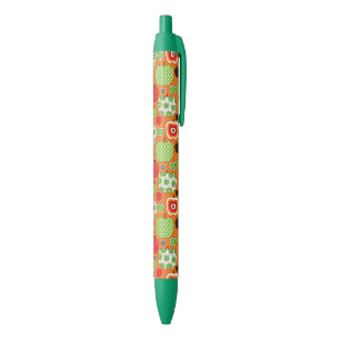 Cute apple illustration pattern black ink pen