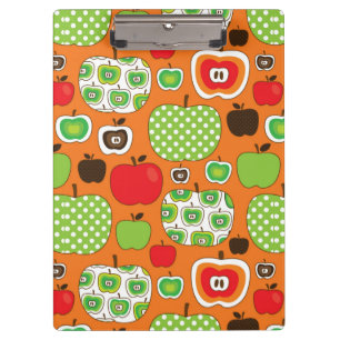Cute apple illustration pattern clipboard