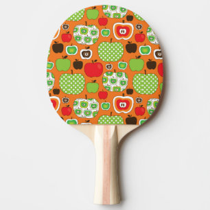 Cute apple illustration pattern ping pong paddle