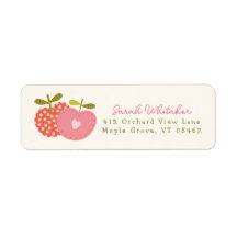 Cute Apple of Our Eye Baby Shower Return Address