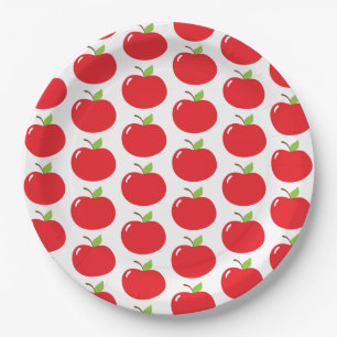Cute Apple of Your Eye Fun Cartoon Paper Plate