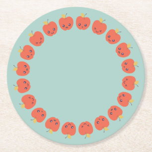 Cute Apple Paper Coasters