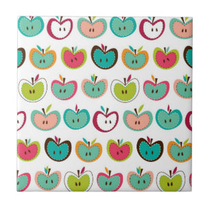 Cute apple pattern ceramic tile