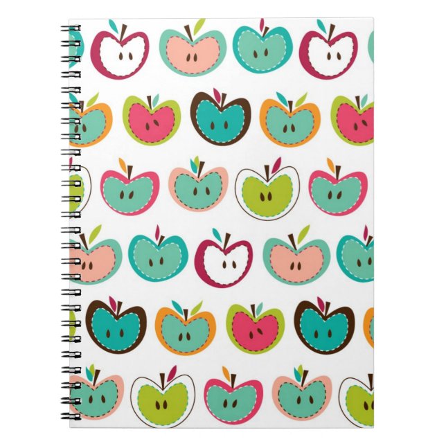 Cute apple pattern notebook (Front)