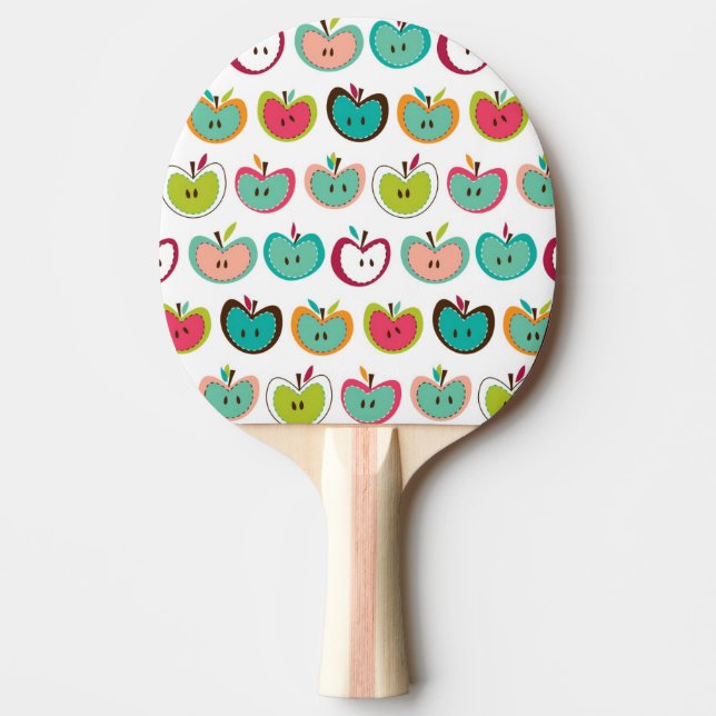Cute apple pattern ping pong paddle (Front)