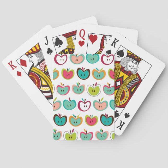 Cute apple pattern playing cards (Back)