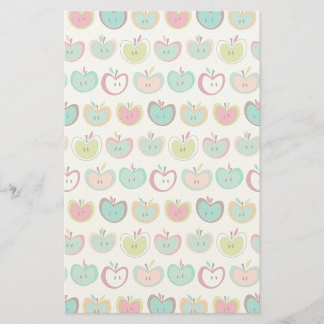 Cute apple pattern stationery (Front)