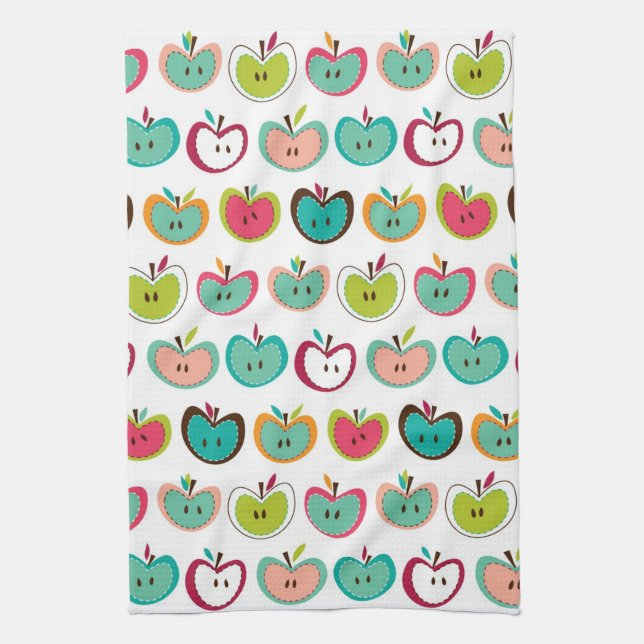 Cute apple pattern tea towel (Vertical)