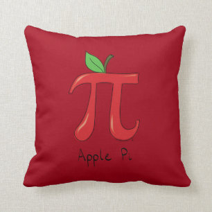 Cute Apple Pi Symbol Math Teacher Cushion