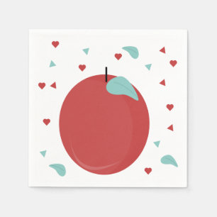 Cute Apple Picking Birthday Party Confetti Napkin