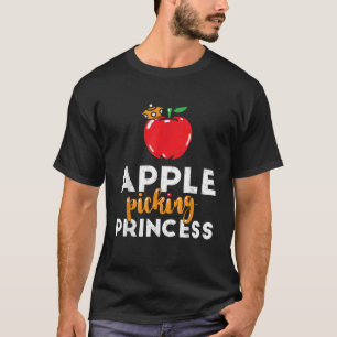 Cute Apple Picking Princess for Toddlers and Girls T-Shirt