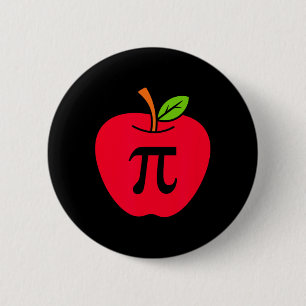 Cute Apple Pie Happy Pi Day Math Teacher 6 Cm Round Badge