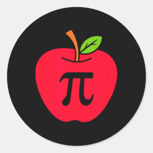 Cute Apple Pie Happy Pi Day Math Teacher Classic Round Sticker