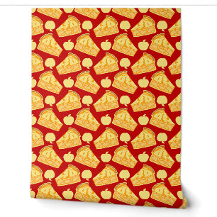 Cute Apple Pie Pattern Wallpaper