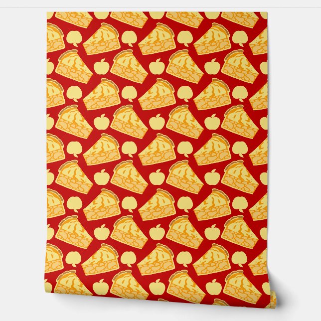 Cute Apple Pie Pattern Wallpaper (Unrolling)