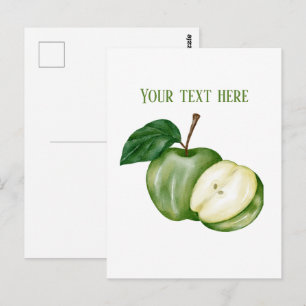Cute apple vendors customisable postcard