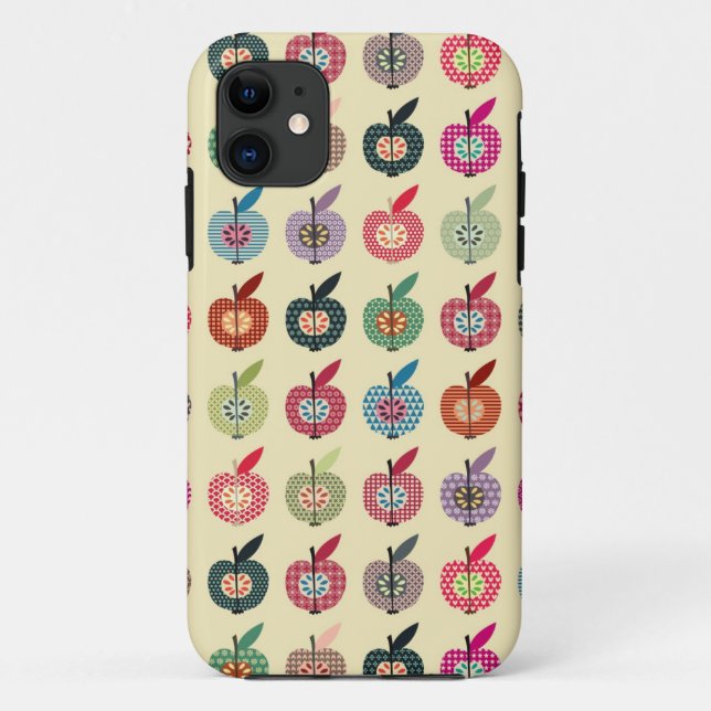 Cute Apples in Retro Style Case-Mate iPhone Case (Back)