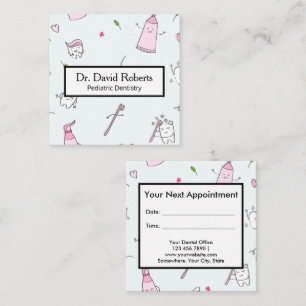 Cute Appointment Paediatrics Dentistry Card