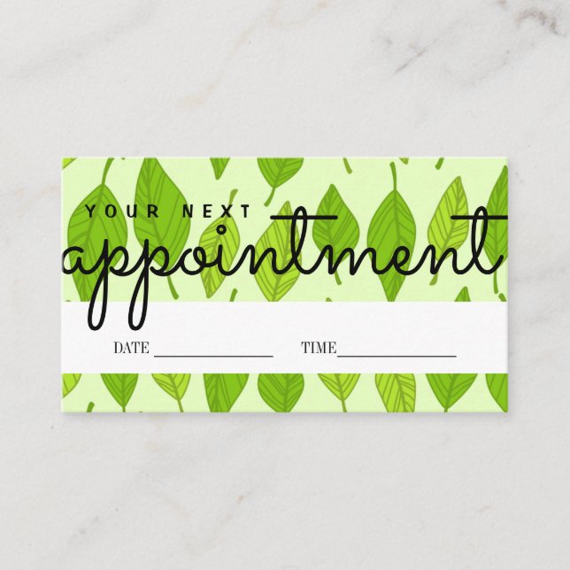 Cute Appointment Remind Card Your Next Visit (Front)