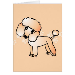 Cute Apricot  Poodle Cartoon