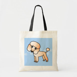 Cute Apricot Poodle Cartoon Tote Bag