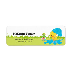 Cute April Showers Return Address Label