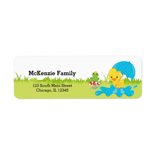 Cute April Showers Return Address Label