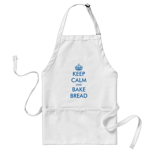 Cute apron for bakery | Keep calm and bake bread (Front)