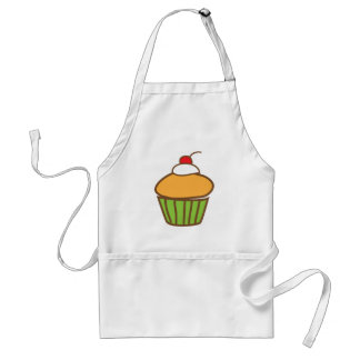Cute apron with muffin illustration