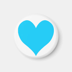 Cute Aqua Blue Heart Magnet